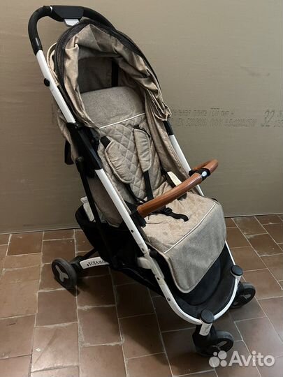 Прогулочная коляска yoya2 бежевый красный текстиль