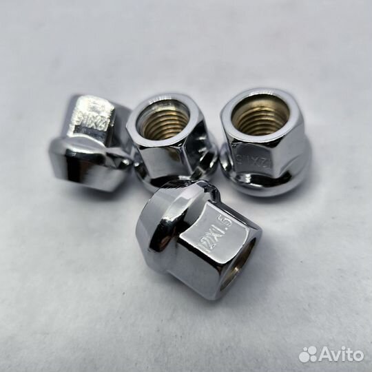 4шт гайки конусные открытые М12*1.5 (17 ключ)