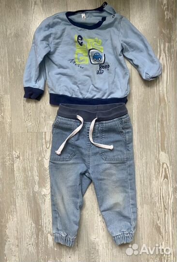 Вещи пакетом на мальчика 74 и 80