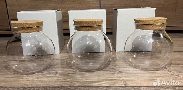 Набор баночек из 2х штук для сыпучих продуктов