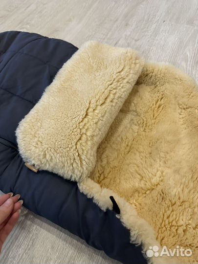 Меховой конверт в коляску овчина