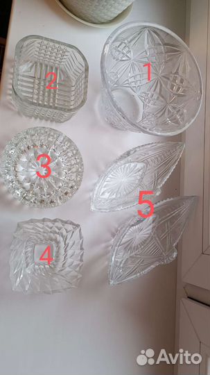 Хрусталь салатник ваза пепельница