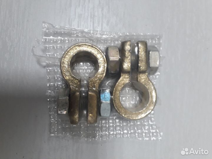 Клеммы акб латун.усиленные с болтом к-т