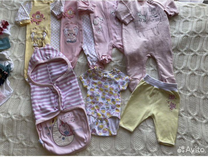 Большой пакет вещей новорожденная