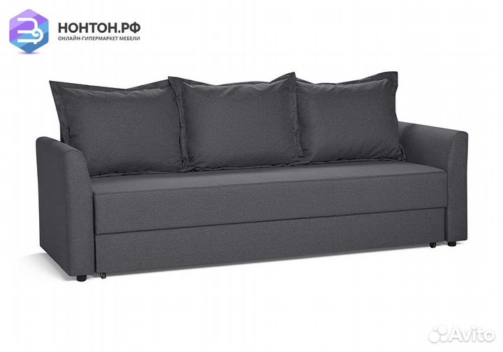 Диван еврокнижка Монца темный графитовый