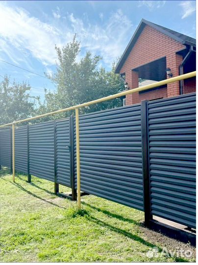 Забор из жалюзи ламелей под ключ