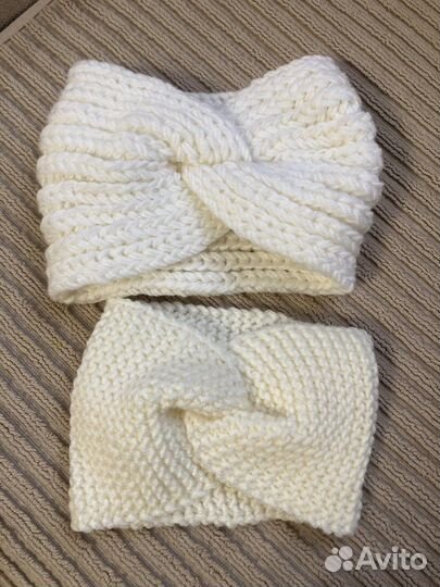 Повязка на голову вязаная