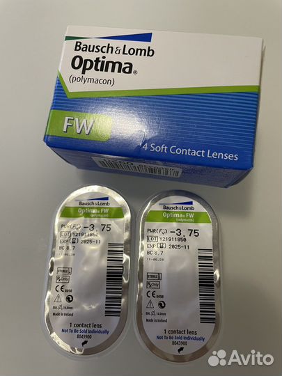 Линзы контактные optima