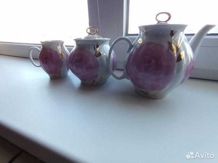 Чайник заварочный СССР дулево розы