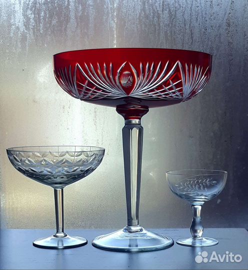 Вазы. Цветное / Бесцветное стекло СССР