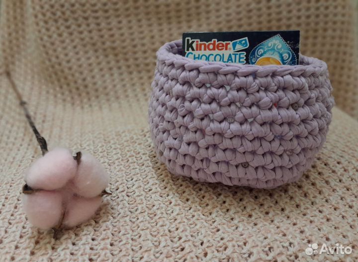 Вязаная корзиночка