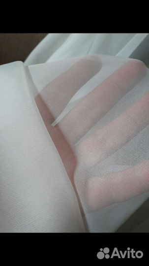 Вуаль с утяжелителем белая