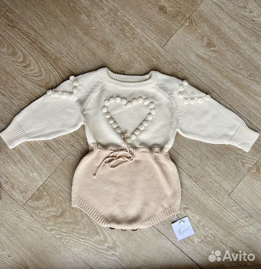 Вязаный Боди кофта для девочки
