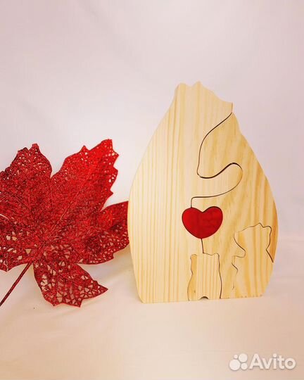 Пазлы деревянные, подарок, игры, семья