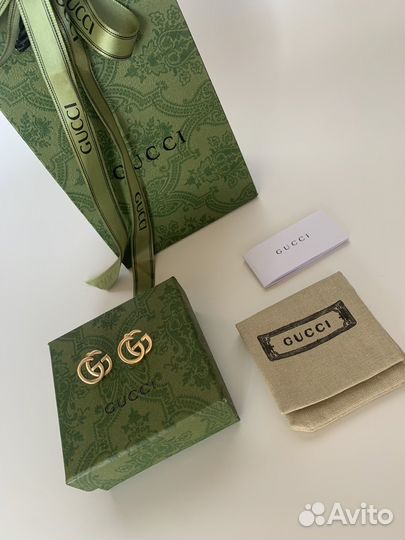 Серьги Gucci полный комплект