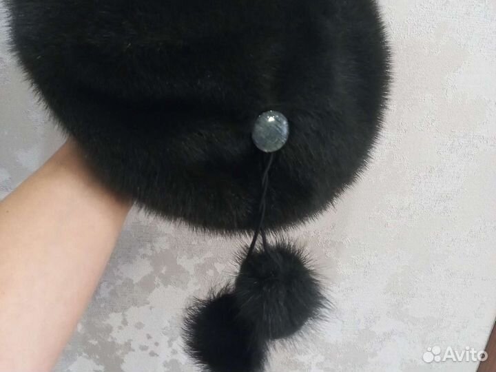 Норковый берет мягкий