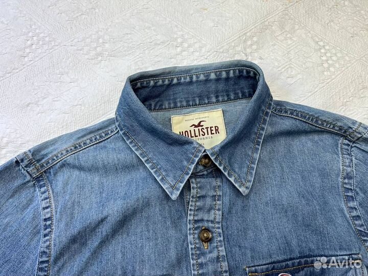 Рубашка из денима Hollister р.M