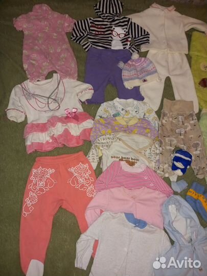 Вещи на девочку пакетом 56-74