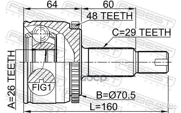 ШРУС 2910-divf 2910-divf Febest