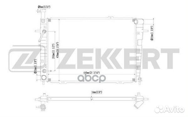 Радиатор охл. дв. Hyundai Tucson 04- Kia Sport