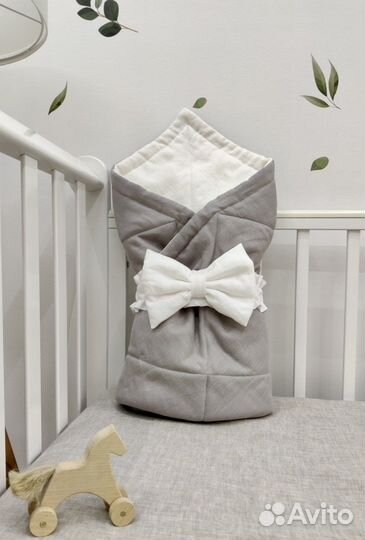 Бант на резинке для одеяла на выписку