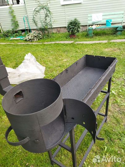 Мангал с печью под казан