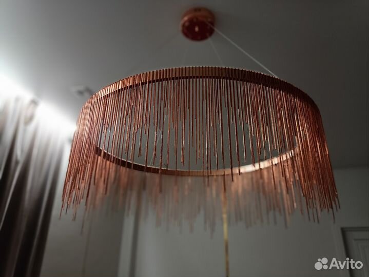 Люстра розовое золото