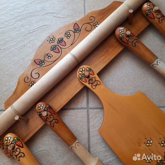 Набор деревянной кухонной утвари