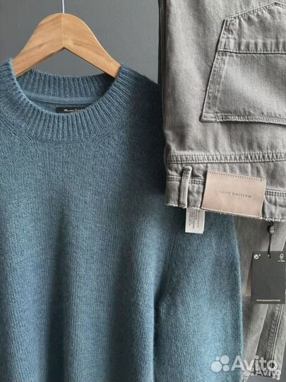 Шикарный свитер из шерсти Massimo Dutti 52 новый б