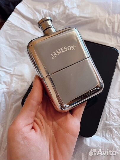 Фляжка для алкоголя Jameson с стаканом