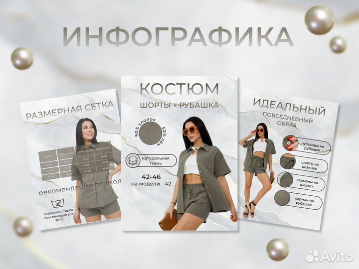 Дизайн карточек/Инфографика для маркетплейсов