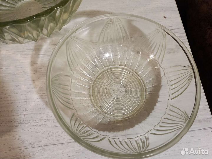 Конфетница салатница вазочка стекло СССР