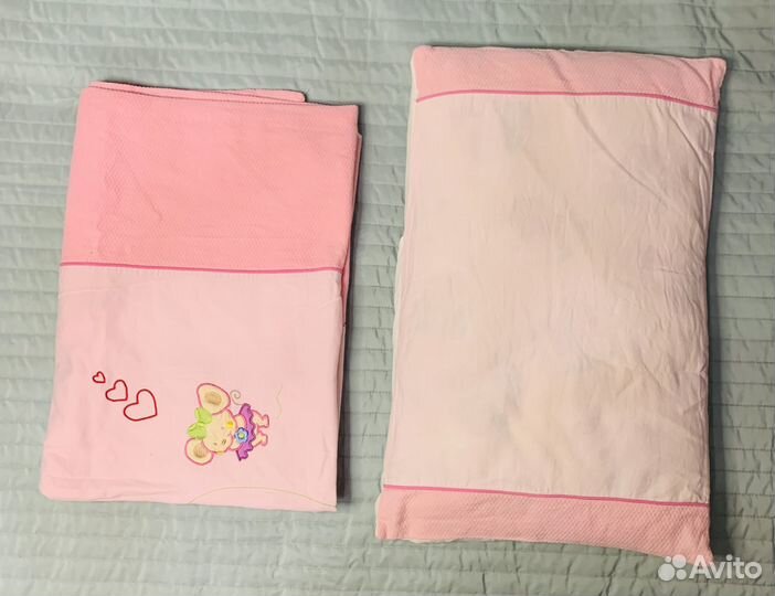 Бортики в детскую кроватку +постельное белье