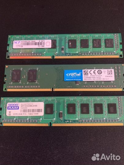 Оперативная память ddr2 ddr3 512мб 1гб 2гб