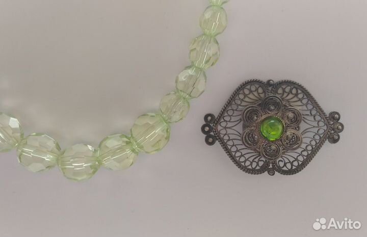 Винтаж: Брошь. Мельхиор. Скань. СССР. 1975 год