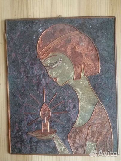 Советская картина из медной проволоки