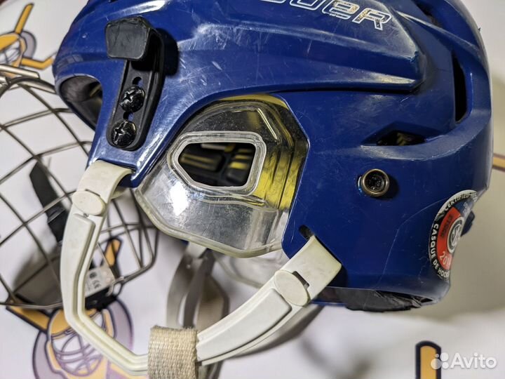 Шлем bauer re-akt combo хоккейный sr s бу