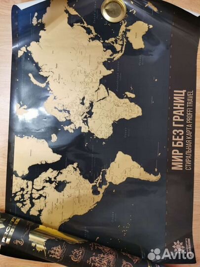 Постер Карта мира скретч-карта