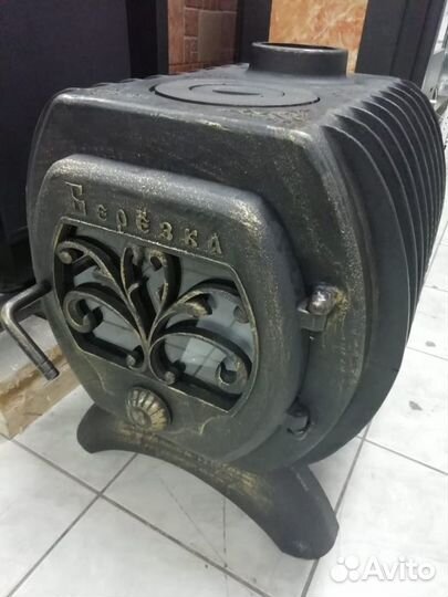 Печь чугунная отопительно-варочная берёзка 200