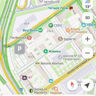 Машиноместо, 10 м²