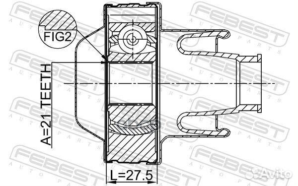 Шрус карданного вала задний 21X74 подходит для