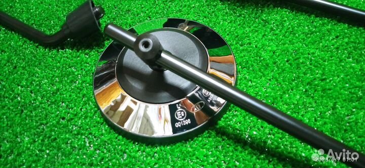 Зеркала на мотоцикл d116mm хром/ чёрный