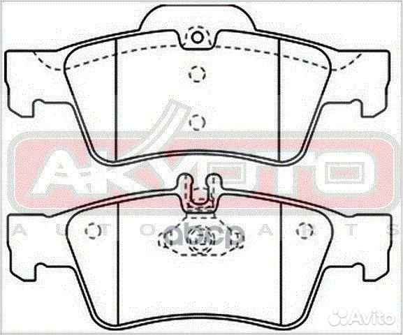 AKD1364 akyoto колодки тормозные дисковые задни