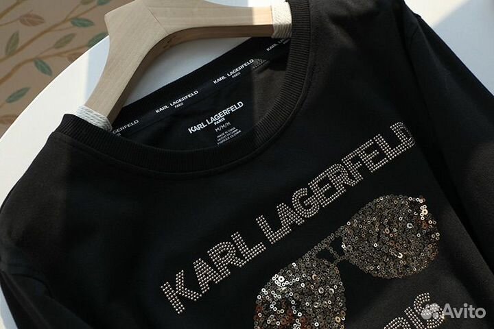 Женский свитшот Karl lagerfeld черный новый