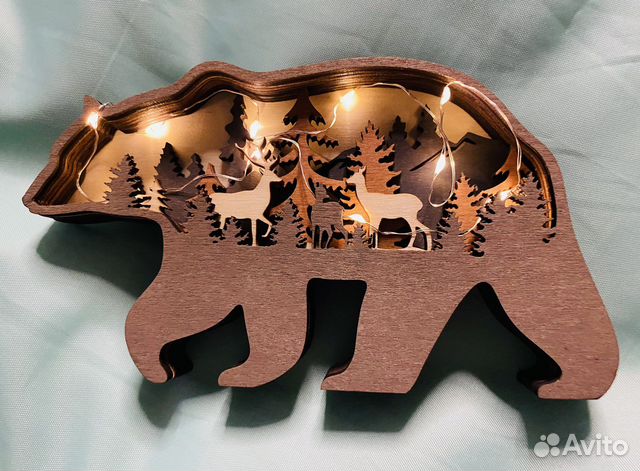 Ночник светильник медведь