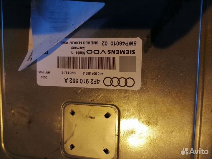 Блок управления двигателем BDX 4F2910552A Audi A6