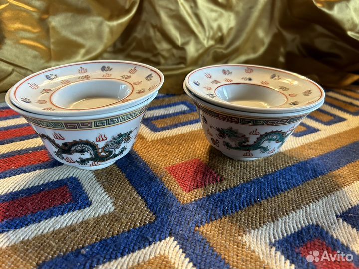 Китайские пиалы для чая с крышками