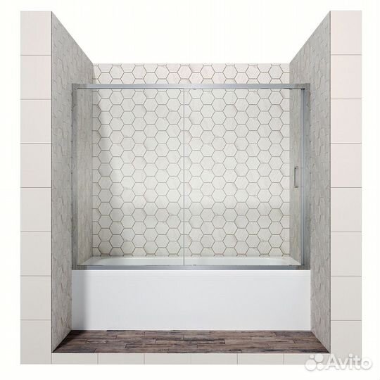 Душевая шторка на ванну Ambassador Bath Screens 1500x1400 хром 16041104
