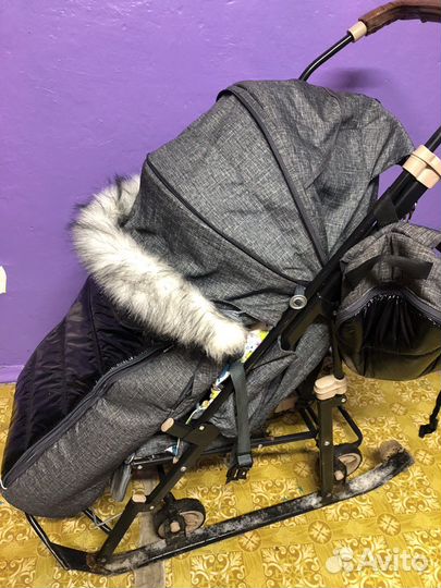 Детские санки с колесами