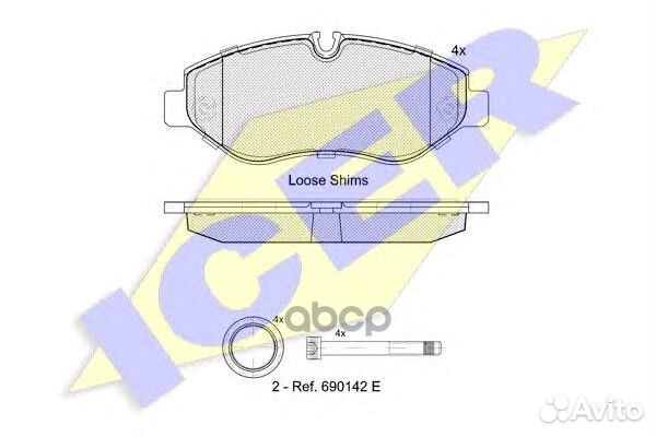 141786 колодки дисковые MB Sprinter 209CDi-324